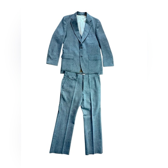 NOS Vintage 70s Jodhpurs Wool 3 Pc Equestrian Suit NWT Flaws 36W Pant 42 Jacket - Picture 1 of 16